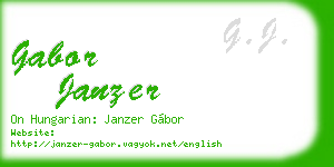 gabor janzer business card