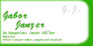 gabor janzer business card